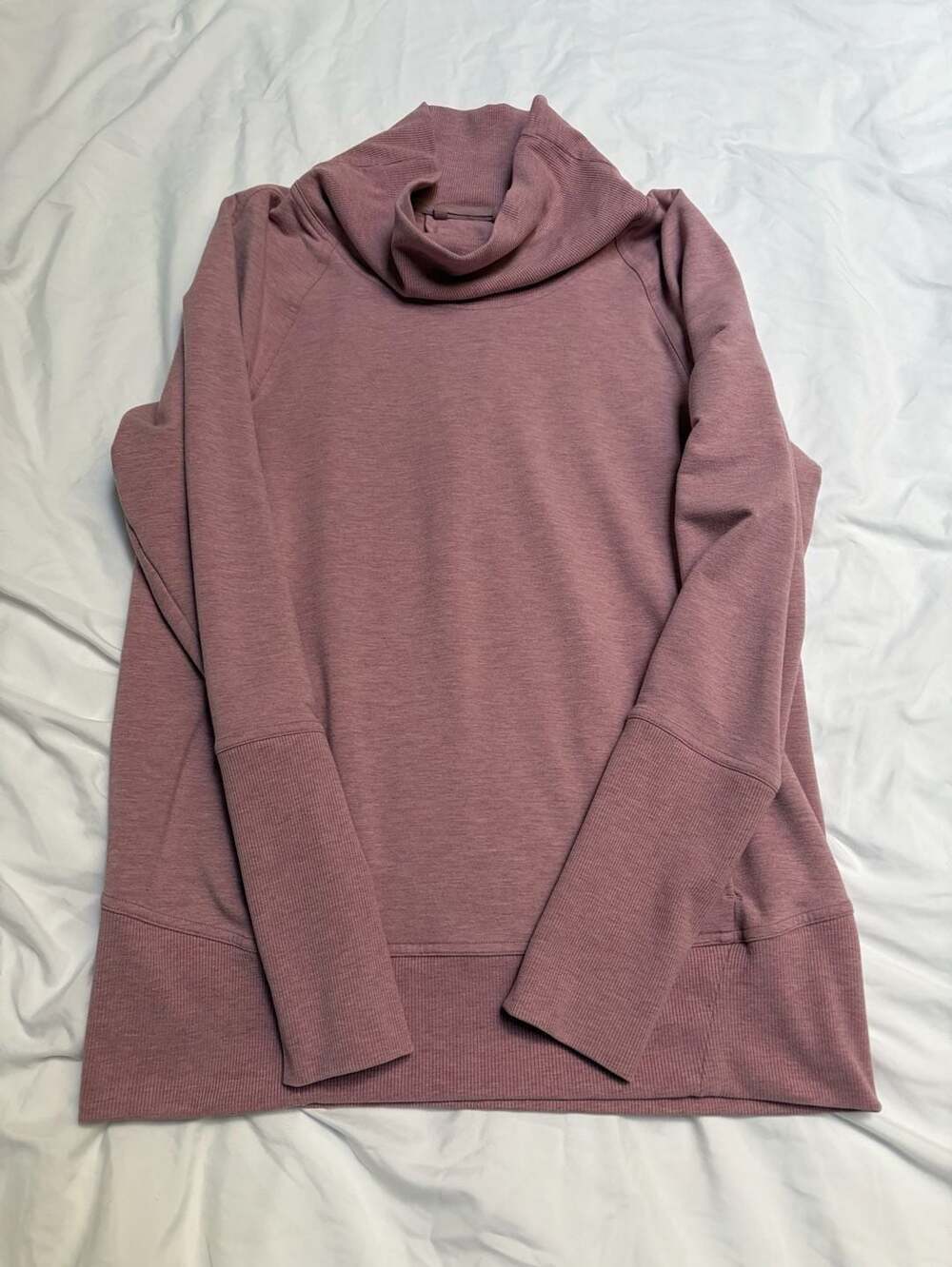 Lululemon Cowl Neck Pullover Sweatshirt Pink Heathered